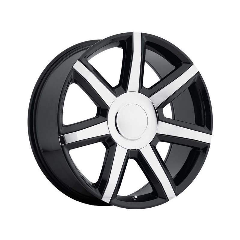 Factory Reproductions Gloss Black & Chrome Inserts FR 56 Wheels | RealTruck