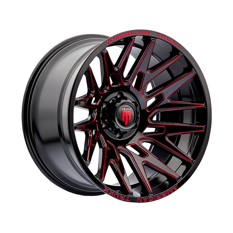 American Truxx Black & Red AT-1919 Evolution Wheels | RealTruck