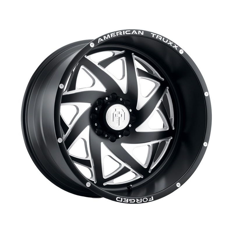 American Truxx Forged Milled Matte Black ATF-1910 Kronos Wheels | RealTruck