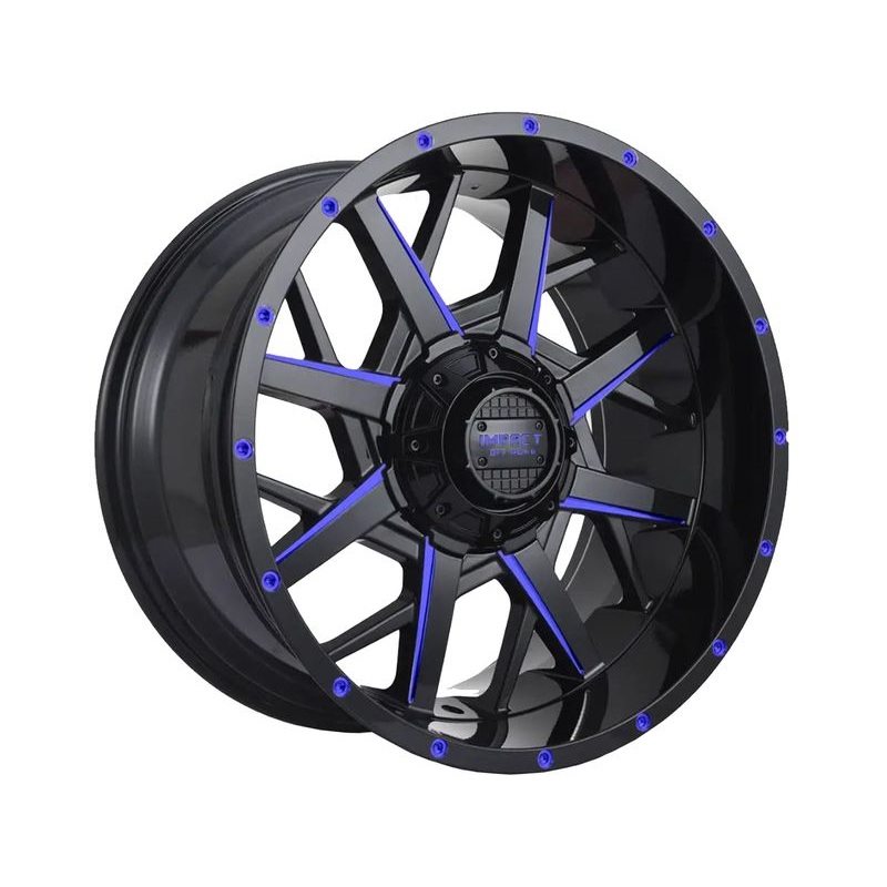 Impact Off-Road Gloss Black & Blue 815 Wheels | RealTruck