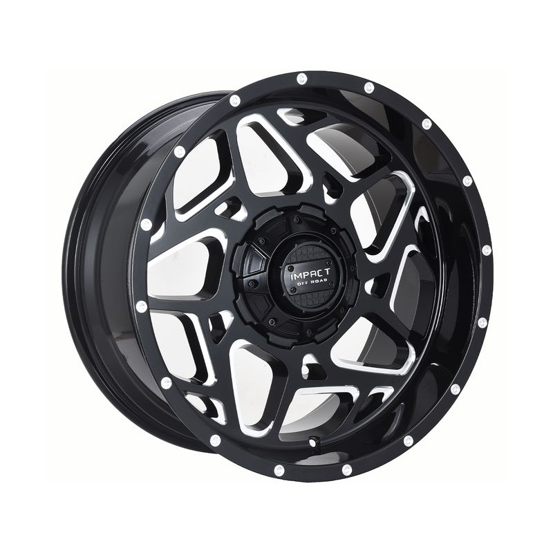 Impact Off-Road Milled Gloss Black 822 Wheels | RealTruck