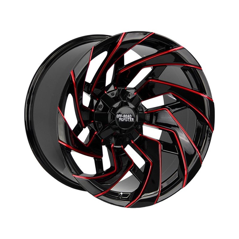 Off-Road Monster Black & Red M24 Wheels | RealTruck