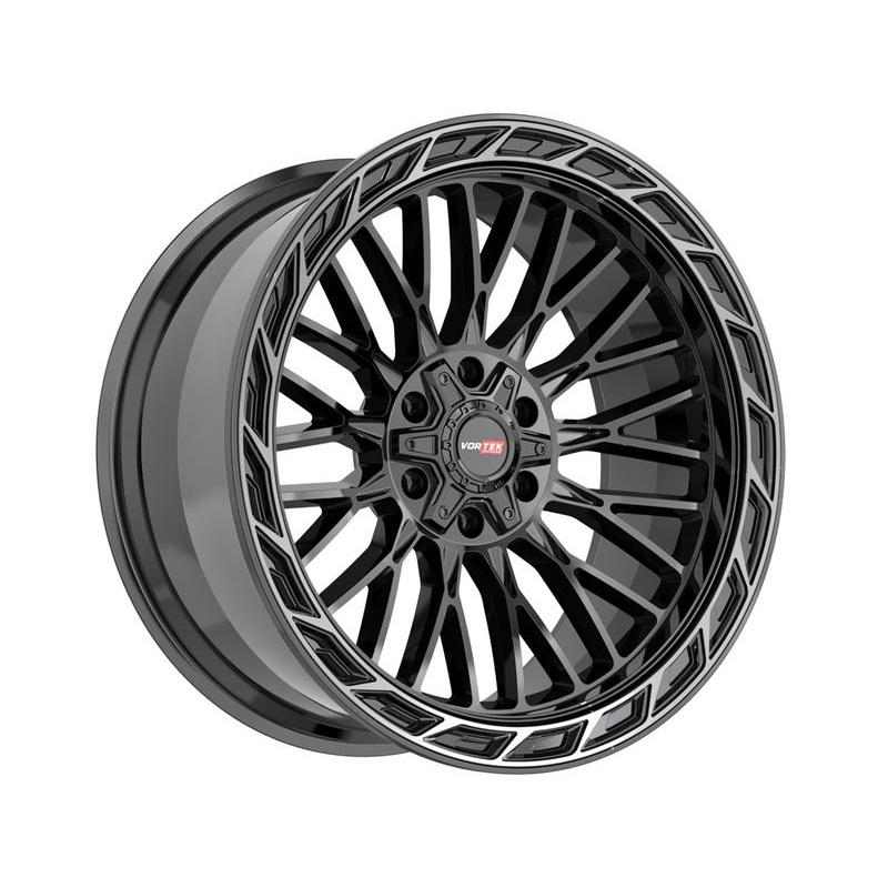 Vortek Gloss Black & Tinted Black VRP-502 Wheels | RealTruck