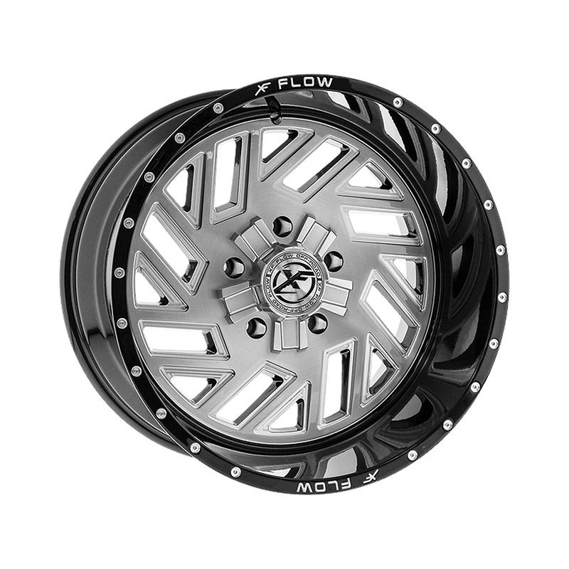 XF Flow Offroad Brushed & Black XFX-304 Wheels | RealTruck