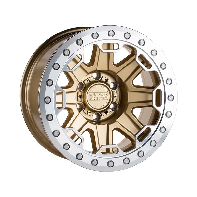 Black Rhino Gold Rift Beadlock Wheels | RealTruck