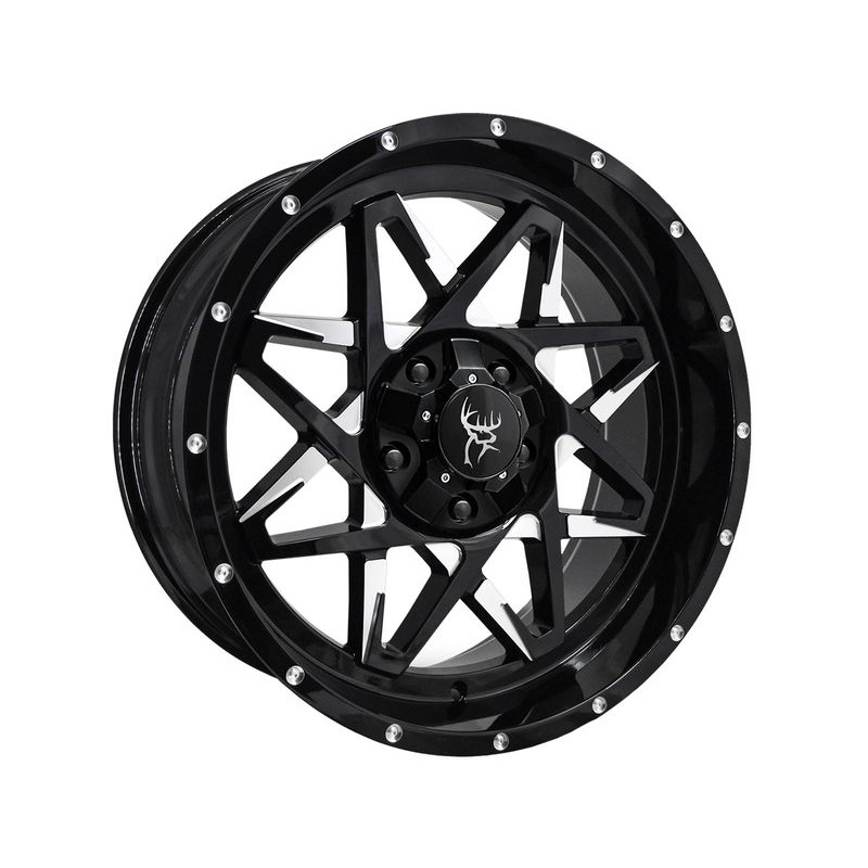 Buck Commander Machined Gloss Black Caliber Wheels | RealTruck