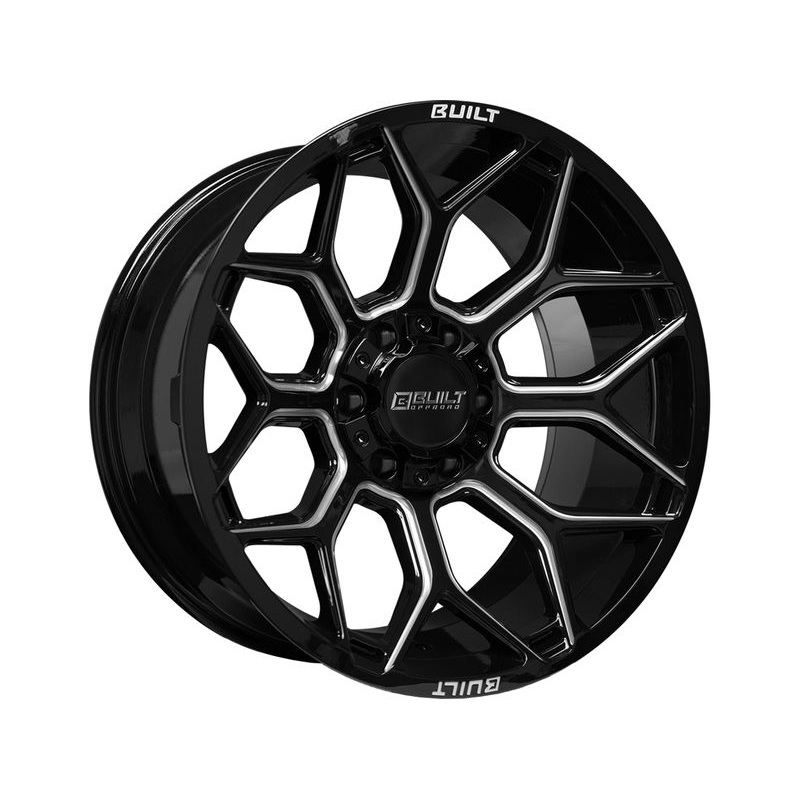Built Off-Road Milled Gloss Black BTO-4 Wheels | RealTruck
