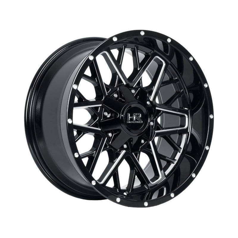 Hardrock Milled Gloss Black Bomber Wheels | RealTruck