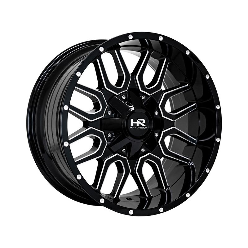 Hardrock Milled Gloss Black Commander Wheels | RealTruck