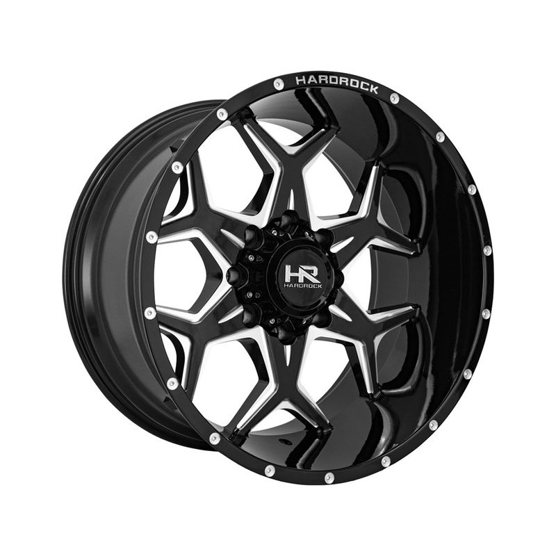 Hardrock Milled Gloss Black Reckless Wheels | RealTruck