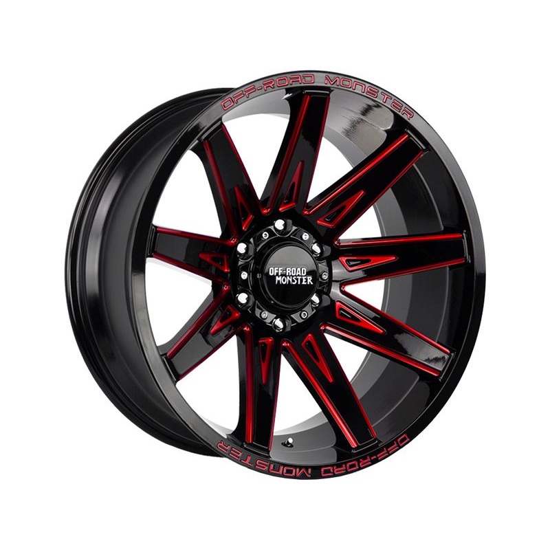 Off-Road Monster Black & Red M25 Wheels | RealTruck