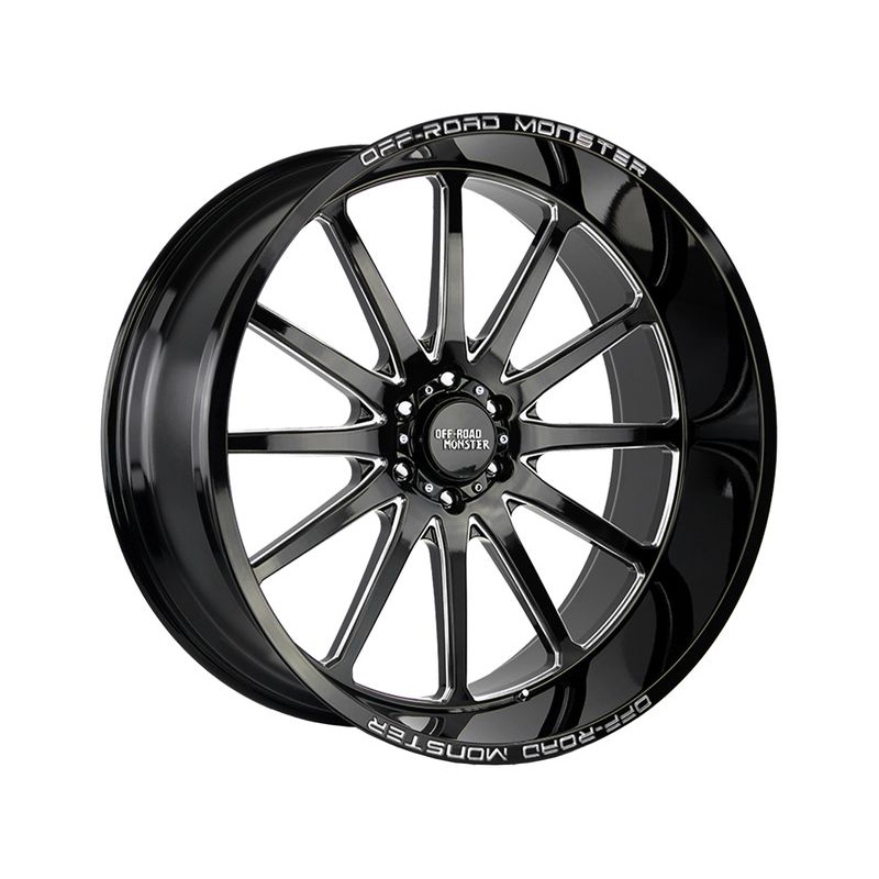 Off-Road Monster Milled Gloss Black M26 Wheels | RealTruck