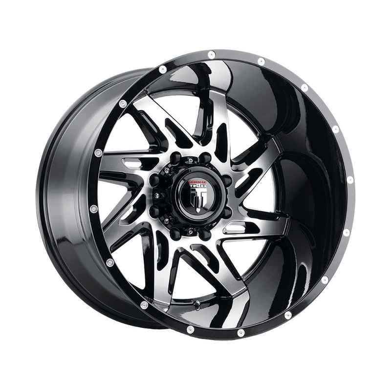 American Truxx Machined Gloss Black AT-183 Spyder Wheels | RealTruck