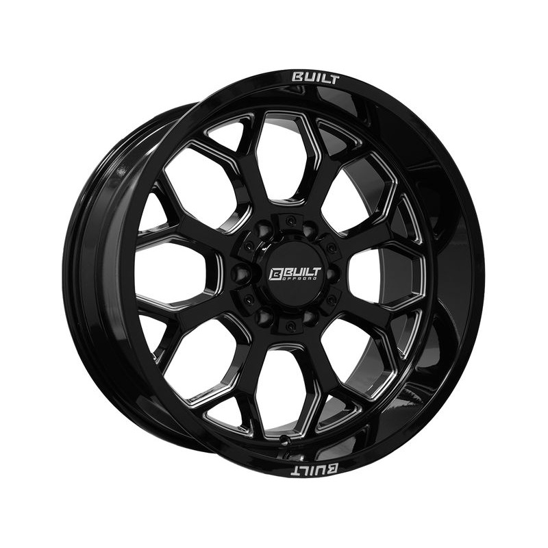 Built Off-Road Milled Gloss Black BTO-1 Wheels | RealTruck