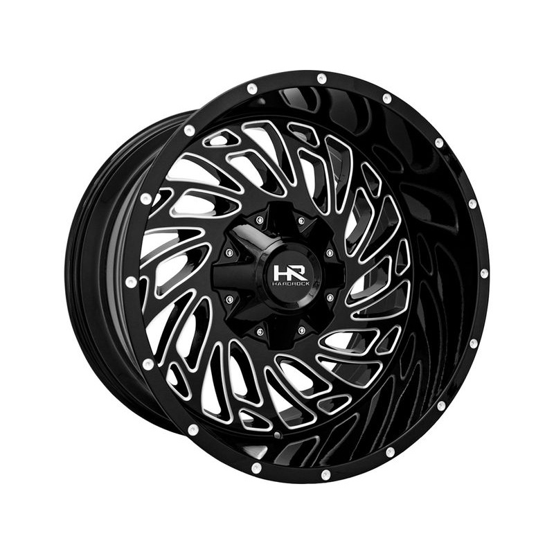 Hardrock Milled Gloss Black Attack Wheels | RealTruck
