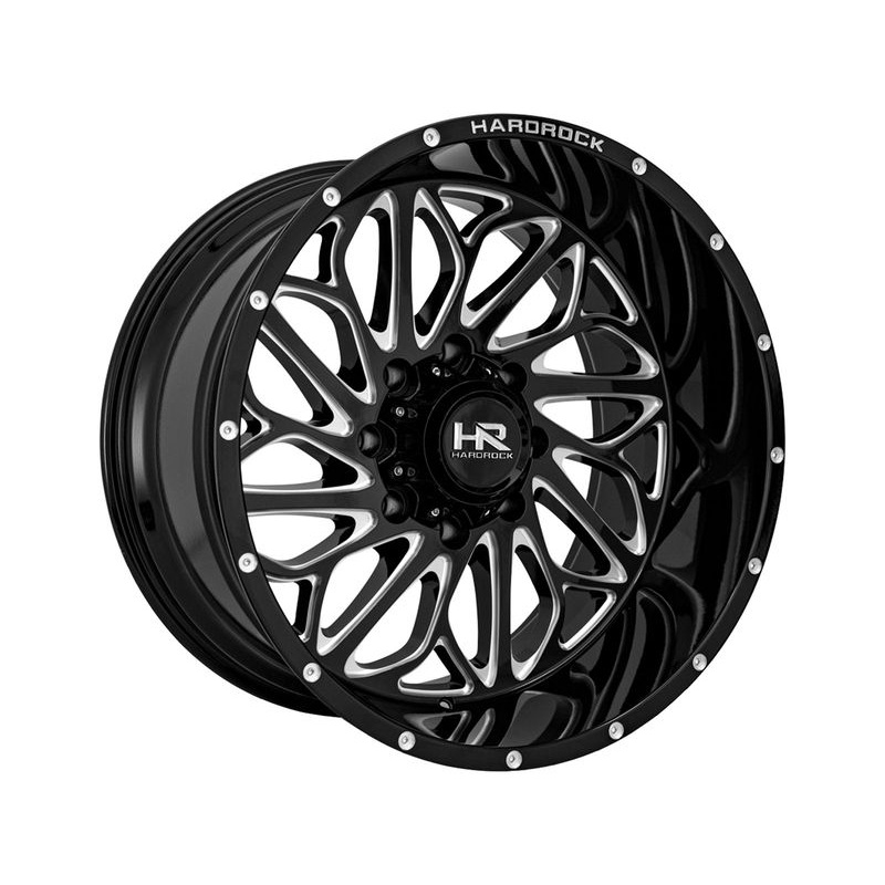 Hardrock Milled Gloss Black BlackTop Wheels | RealTruck
