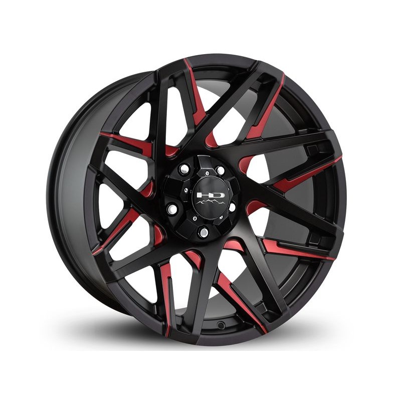 HD Off-Road Black & Red Canyon Wheels | RealTruck