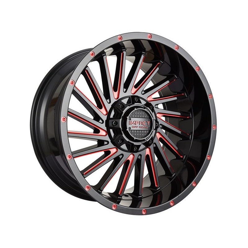 Impact Off-Road Gloss Black & Red 812 Wheels | RealTruck