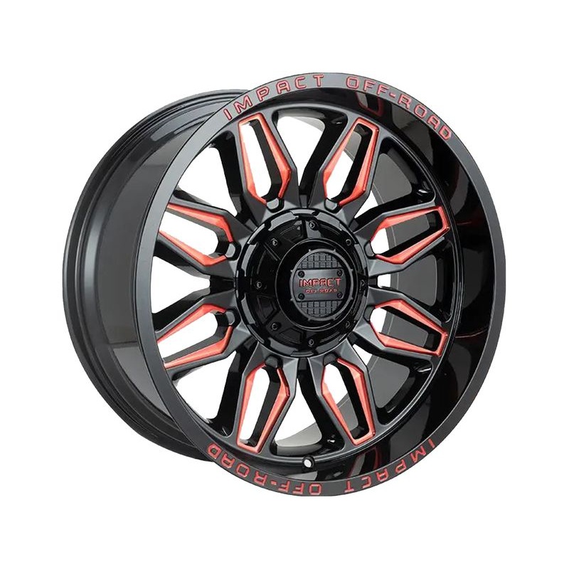 Impact Off-Road Gloss Black & Red 827 Wheels | RealTruck