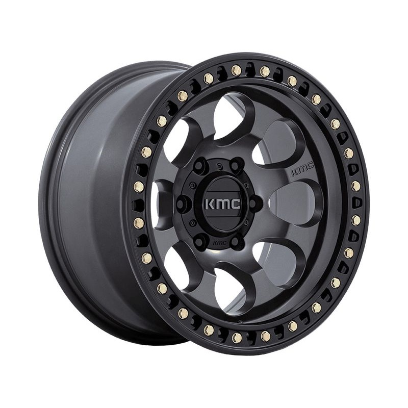 KMC Grey KM550 Riot SBL Wheels | RealTruck