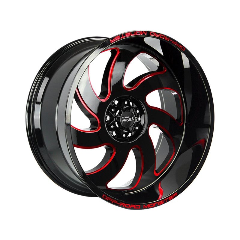 Off-Road Monster Black & Red M07 Wheels | RealTruck