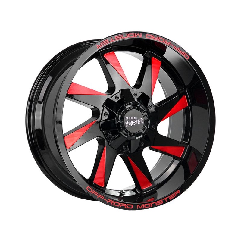 Off-Road Monster Black & Red M80 Wheels | RealTruck