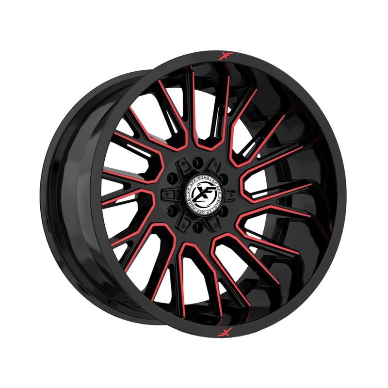 XF Offroad Gloss Black & Red XF-230 Wheels | RealTruck