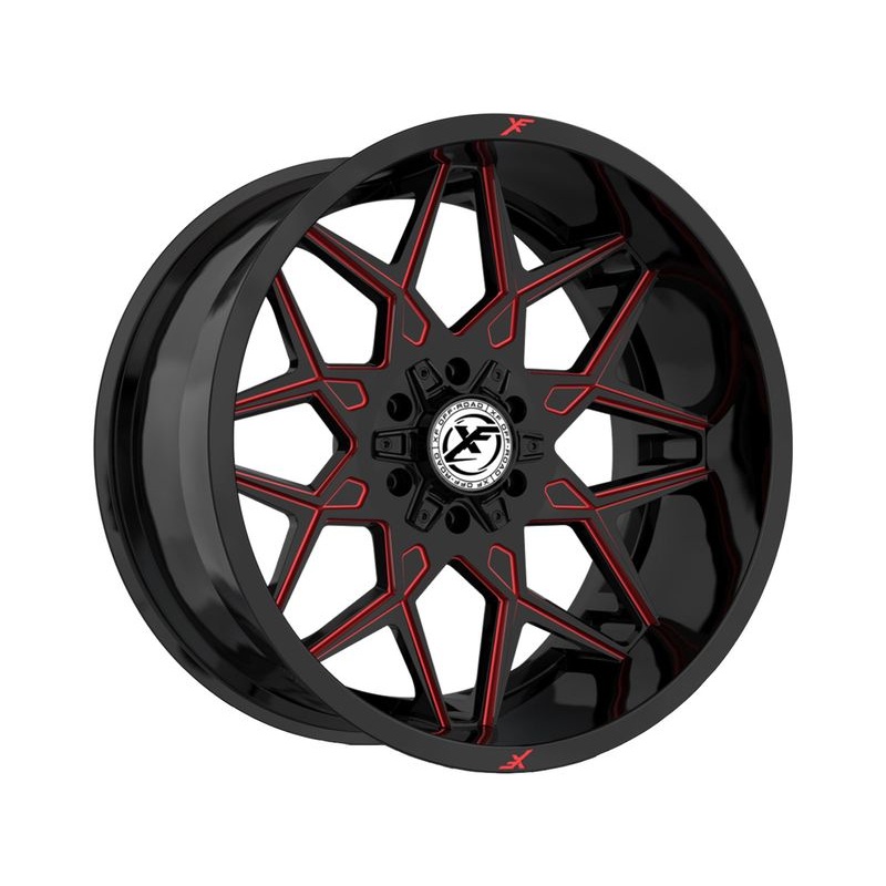 XF Offroad Gloss Black & Red XF-238 Wheels | RealTruck