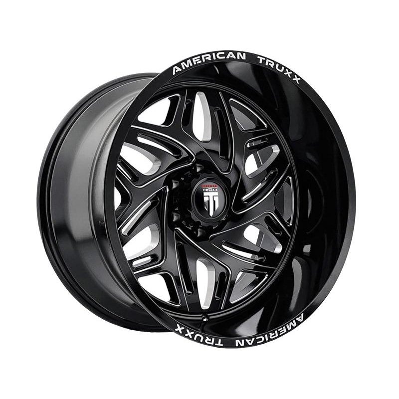 American Truxx Milled Gloss Black AT-1914 Euphoria Wheels | RealTruck