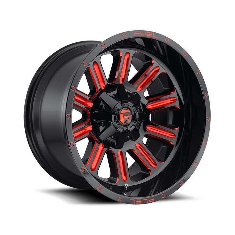 Fuel Black & Red Hardline Wheels | RealTruck