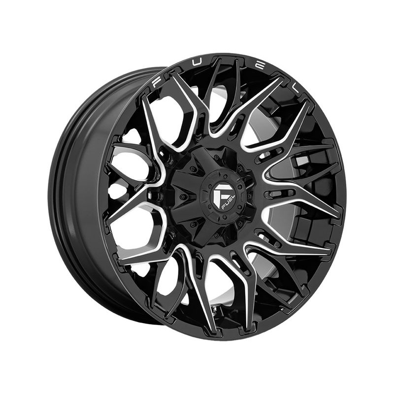 Fuel Milled Gloss Black Twitch Wheels | RealTruck