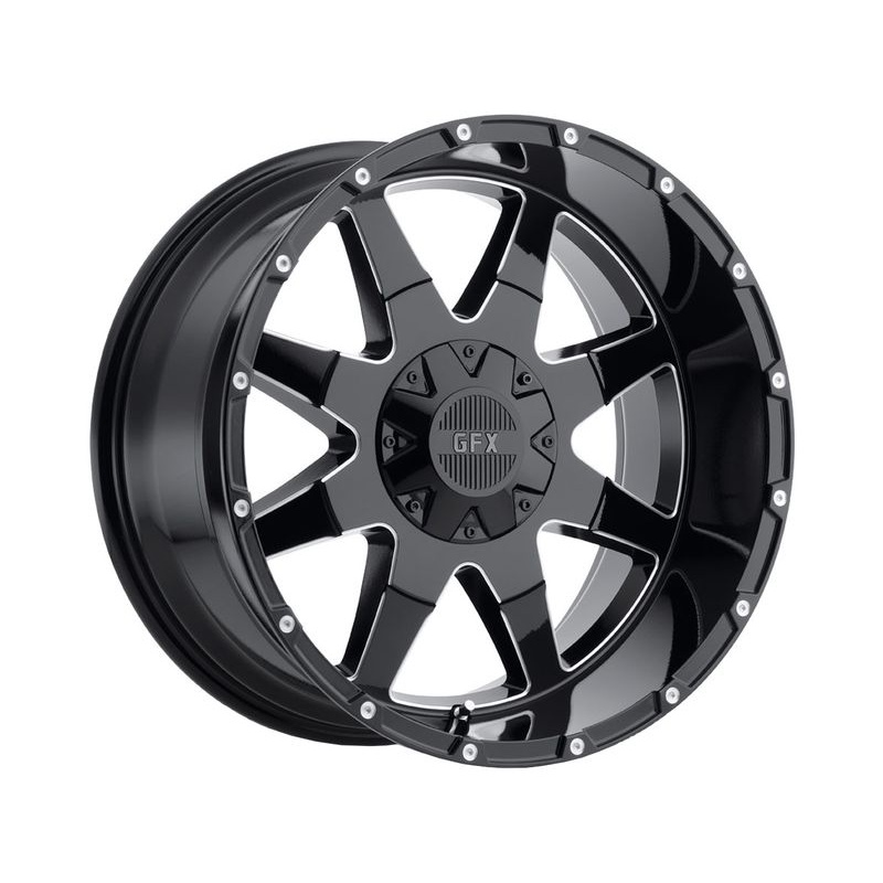 G-FX Milled Gloss Black TR12 Wheels | RealTruck