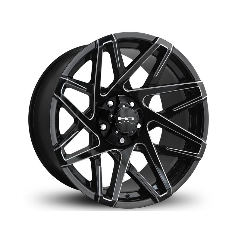 HD Off-Road Milled Gloss Black Canyon Wheels | RealTruck