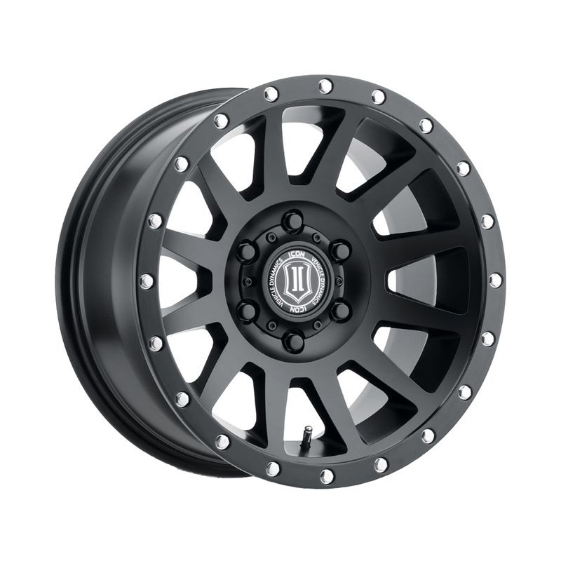 Icon Matte Black Compression Wheels | RealTruck