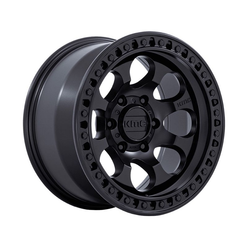 KMC Matte Black KM550 Riot SBL Wheels | RealTruck