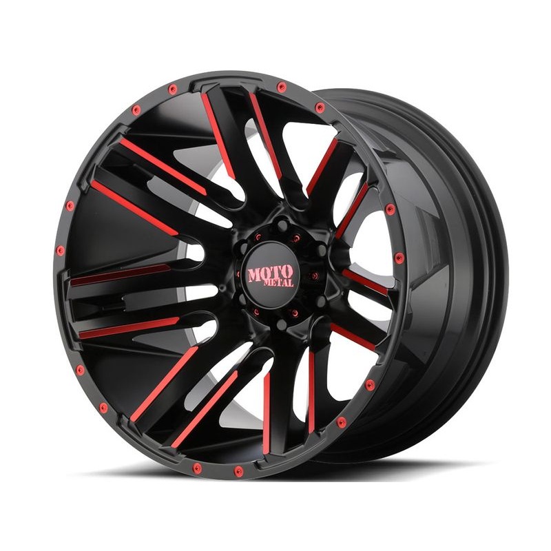 Moto Metal Black & Red MO978 Razor Wheels | RealTruck