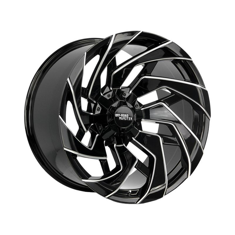 Off-Road Monster Milled Gloss Black M24 Wheels | RealTruck
