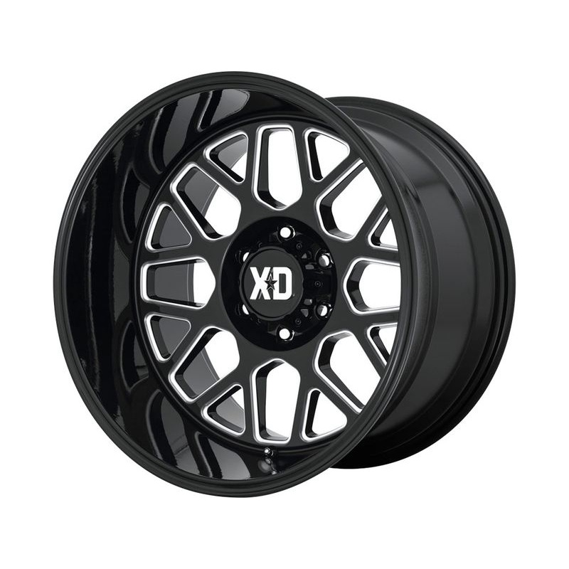 XD Series Milled Gloss Black XD849 Grenade II Wheels | RealTruck