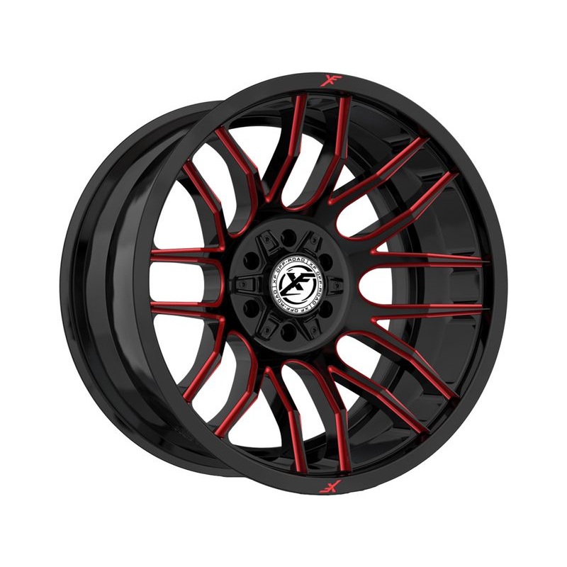 XF Offroad Gloss Black & Red XF-232 Wheels | RealTruck