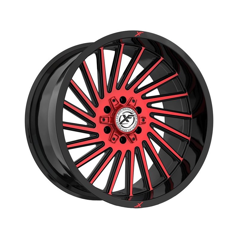 XF Offroad Gloss Black & Red XF-239 Wheels | RealTruck