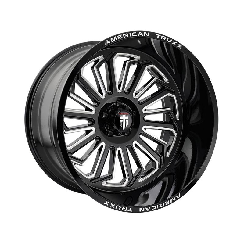 American Truxx Milled Gloss Black AT-1916 Butcher Wheels | RealTruck