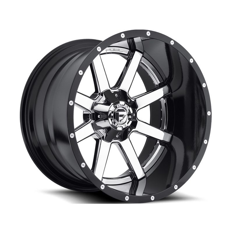 Fuel Two-Piece Chrome & Black Maverick Wheels | RealTruck