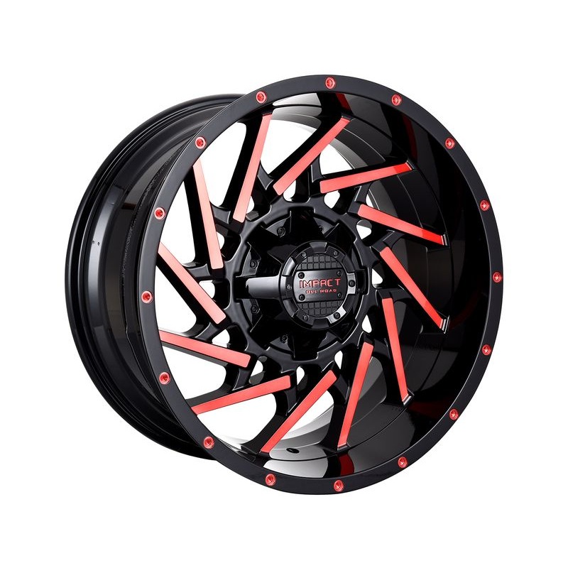 Impact Off-Road Gloss Black & Red 816 Wheels | RealTruck