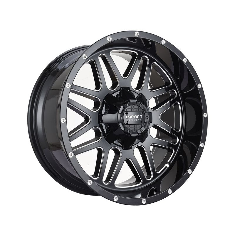 Impact Off-Road Milled Gloss Black 806 Wheels | RealTruck