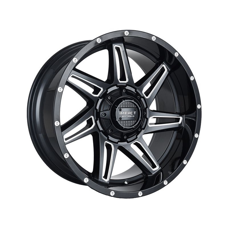 Impact Off-Road Milled Gloss Black 820 Wheels | RealTruck