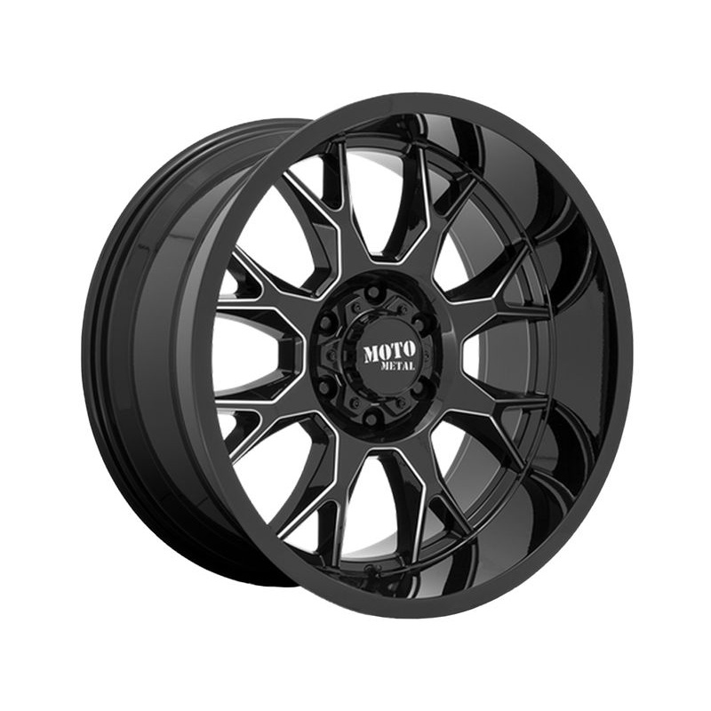 Moto Metal Milled Gloss Black MO806 Talon Wheels | RealTruck