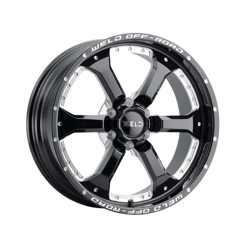 Weld Off-Road Milled Gloss Black Granada Six Wheels | RealTruck