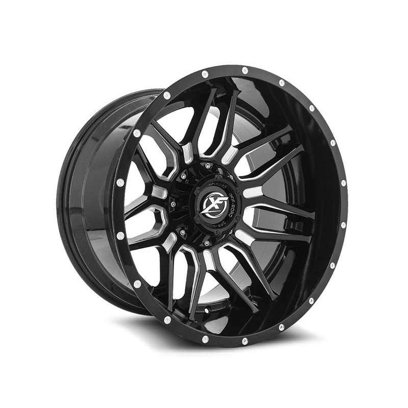 XF Offroad Milled Gloss Black XF-222 Wheels | RealTruck