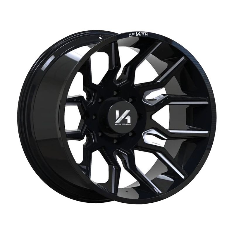 Arkon Off-Road Milled Gloss Black Roosevelt Wheels | RealTruck