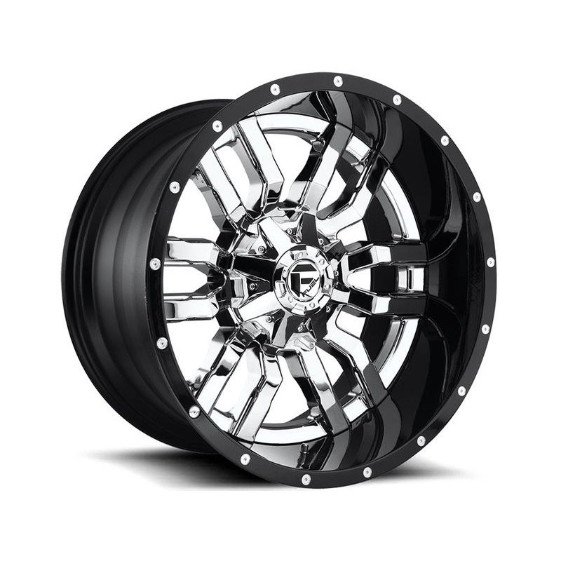 Fuel Two-Piece Chrome & Black Sledge Wheels | RealTruck